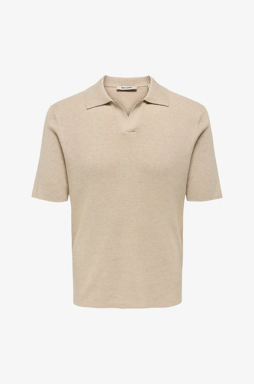 Only & Sons Pologenser onsTravis Reg 12 SS - Beige
