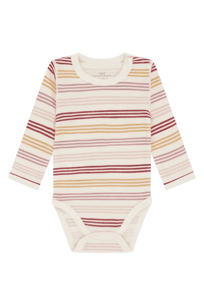 Hust and Claire Hust and Claire Baloo 3 Stripes Body Ull/Bambus Off White (98 /3 år)