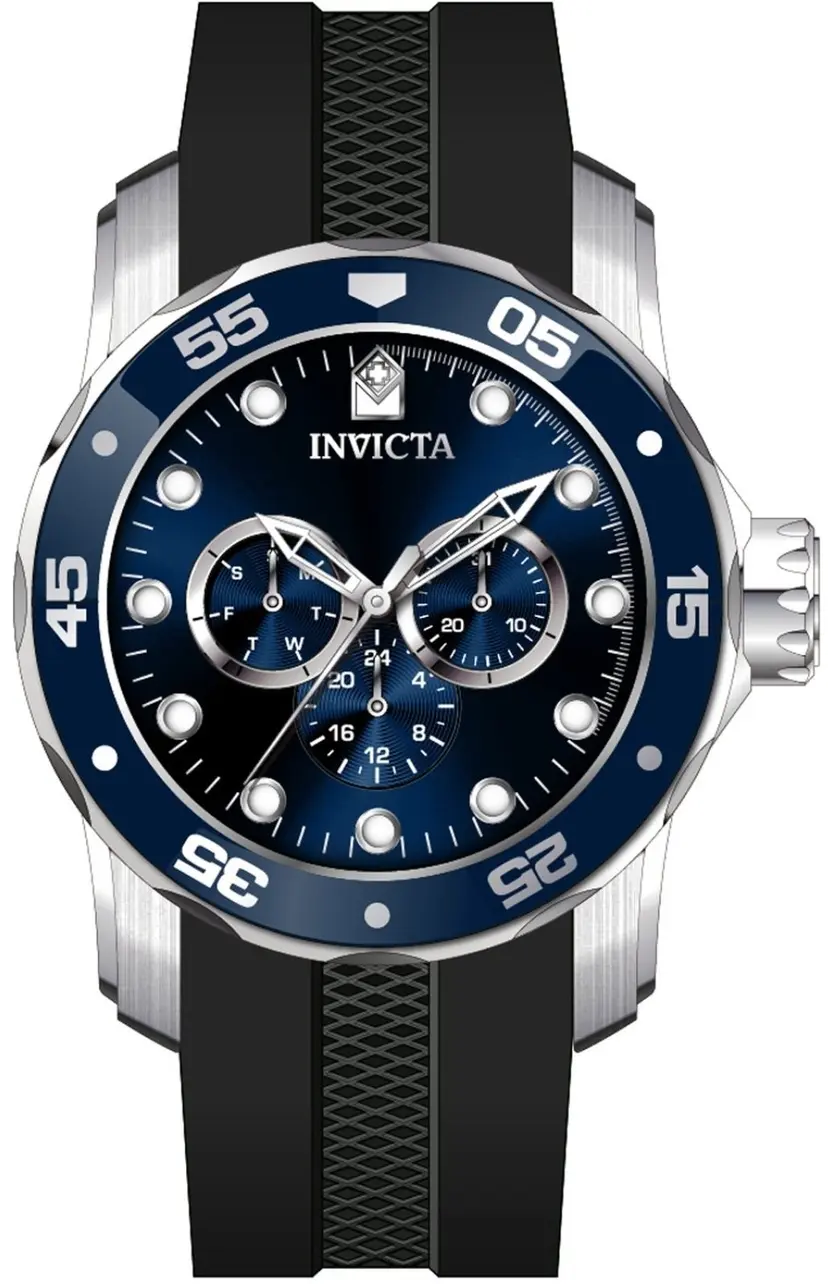 Invicta Invicta Herreklokke 45722 Pro Diver Scuba Blå/Gummi Ø48 mm