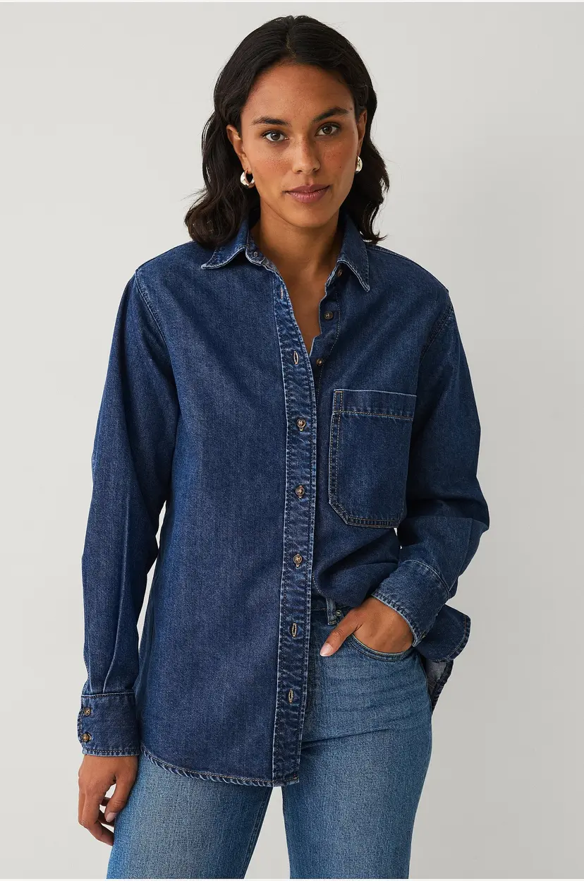 Ellos Collection Denimskjorte - Blå