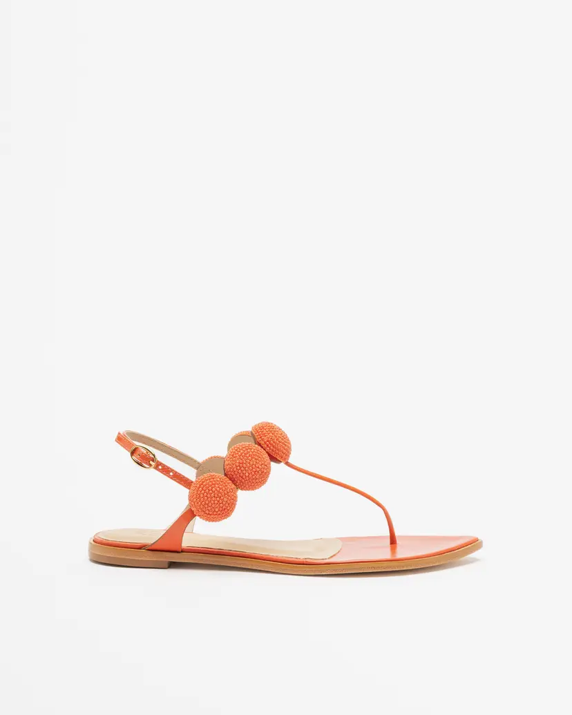 PROF PROF 240006 Orange Flat sandals