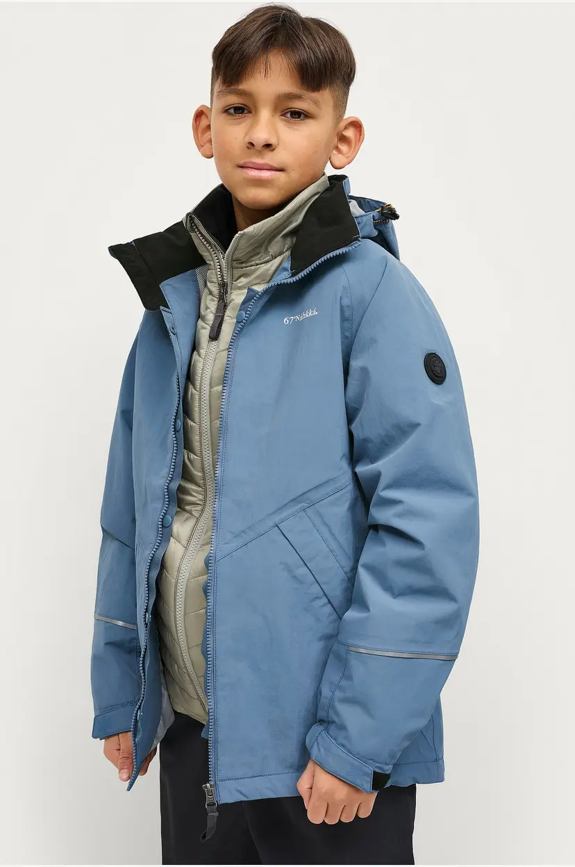 Áhkká Skjell jakke Shell Jacket Jr - Blå