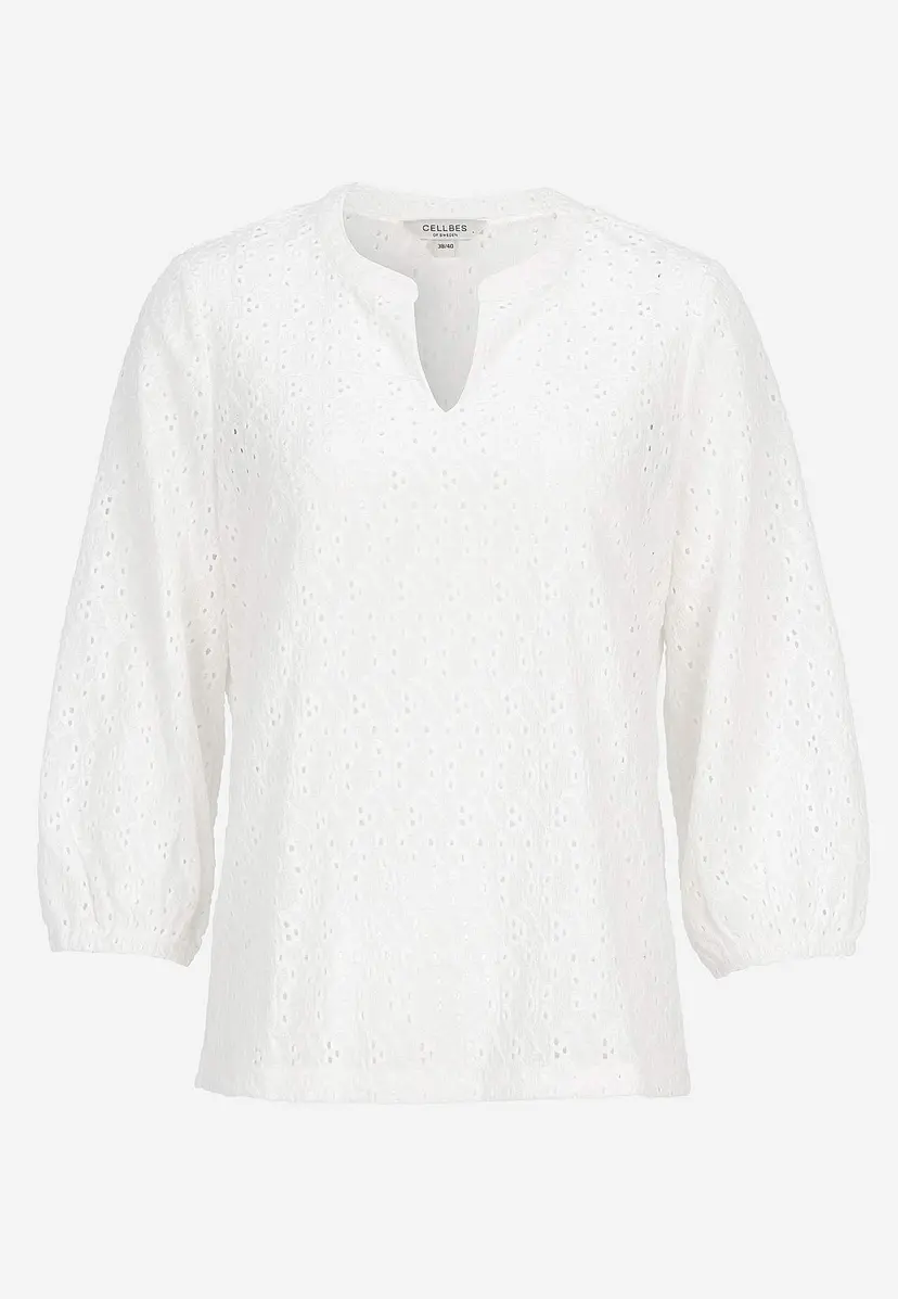 Cellbes of Sweden Jerseytopp med brodert hullmønster