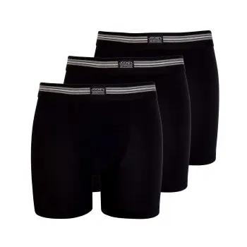 Jockey 3P Cotton Stretch Boxer Trunk Svart bomull X-Large Herre
