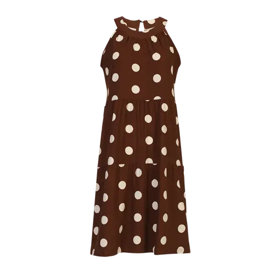 Liberté essentiel Liberté - Alma Anni Dress - Brown Creme Dot