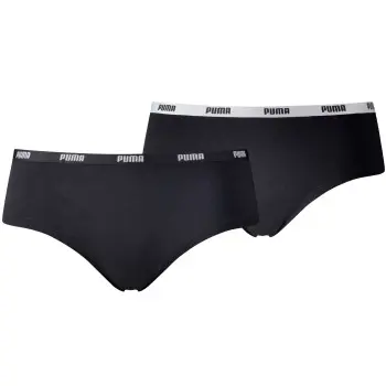 Puma Puma Truser 2P Iconic Solid Hipster Svart Small Dame