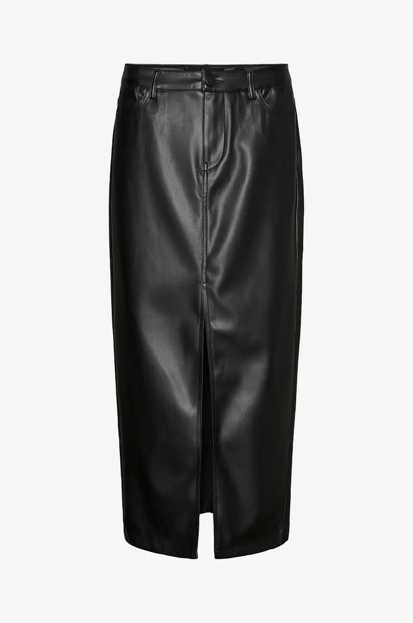 Vero Moda Skjørt vmBeverly HW Calf PL Skirt - Svart