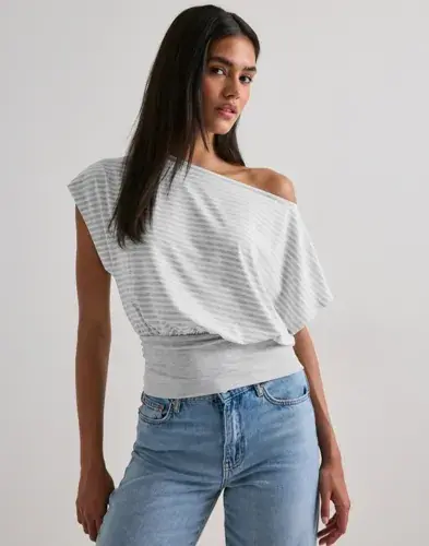 Nelly Nelly - Rutete/Stripete - Soft Stripe Waist Top