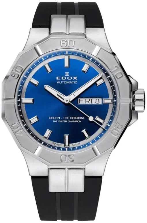 Edox Edox Herreklokke 88008-3CA-BUIN Delfin The Original Blå/Gummi Ø43 mm
