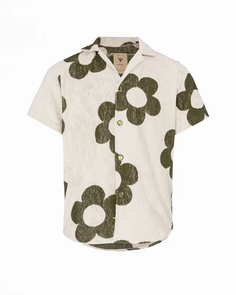 Oas OAS Meadow White Terry Cotton Toweling Short Sleeve Shirt