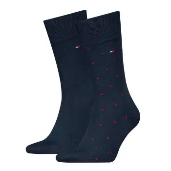 Tommy Hilfiger Tommy Hilfiger Strømper 2P Men Dot Socks Mørkblå Str 39/42 Herre