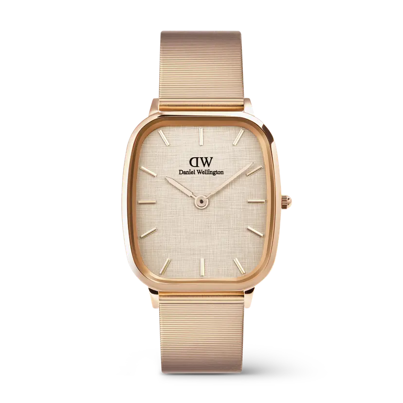 Daniel Wellington Rose Gold 32x36,3mm Watch Marlon Wire Linen | DW