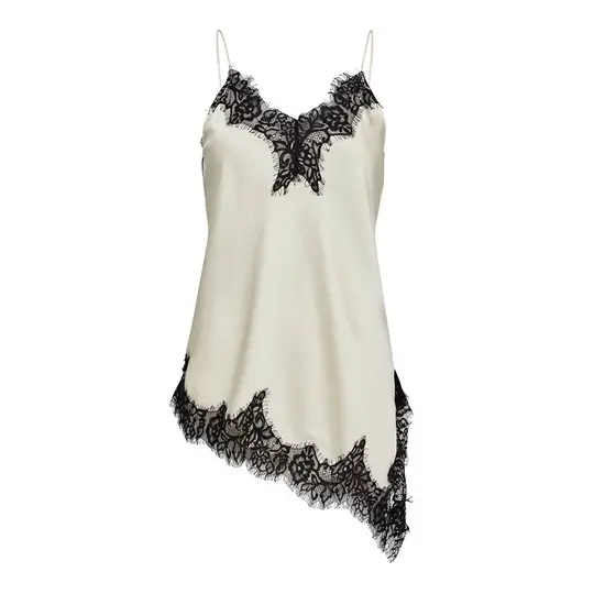 Haute L ' Amité Haute L' Amitié - Naomi Asym Contrast Lingerie Top - Pearl