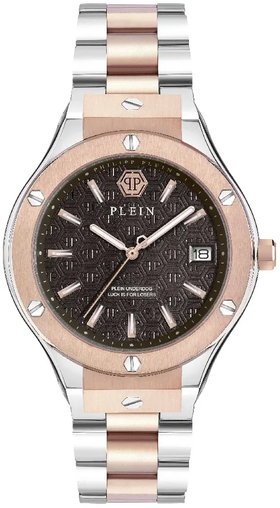Philipp Plein Philipp Plein Herreklokke PWUFA0725 Underdog Brun/Rose-gulltonet