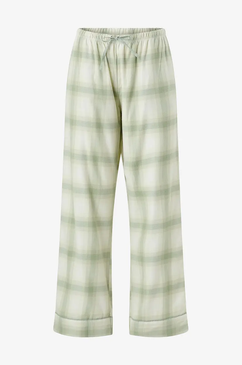 Hunkemöller Pyjamasskjorte Pant Vis Co Woven Check - Grønn