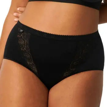 Sloggi Sloggi Truser 4P Chic Maxi Lace Briefs Svart bomull 38 Dame