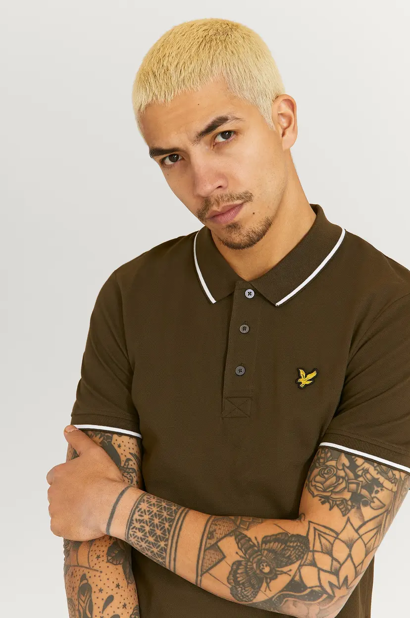 Lyle & Scott Piké Tipped Polo Shirt - Grønn