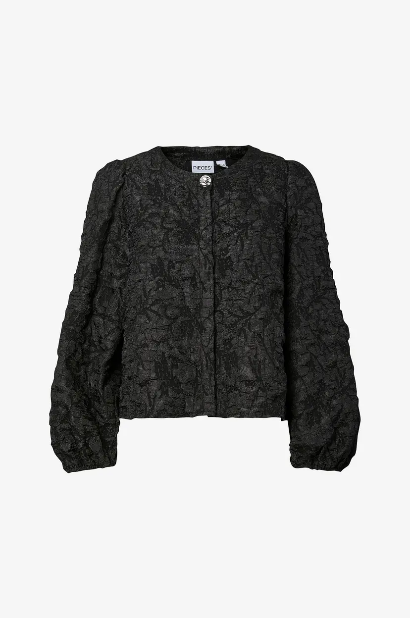 Pieces Bluse pcGretchen LS Top Wvn D2d - Svart
