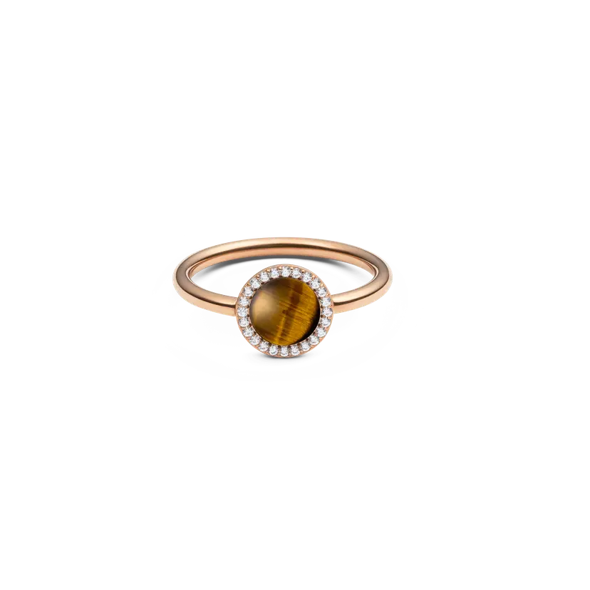 Daniel Wellington Rose Gold Ring Audrey Tiger Eye | DW