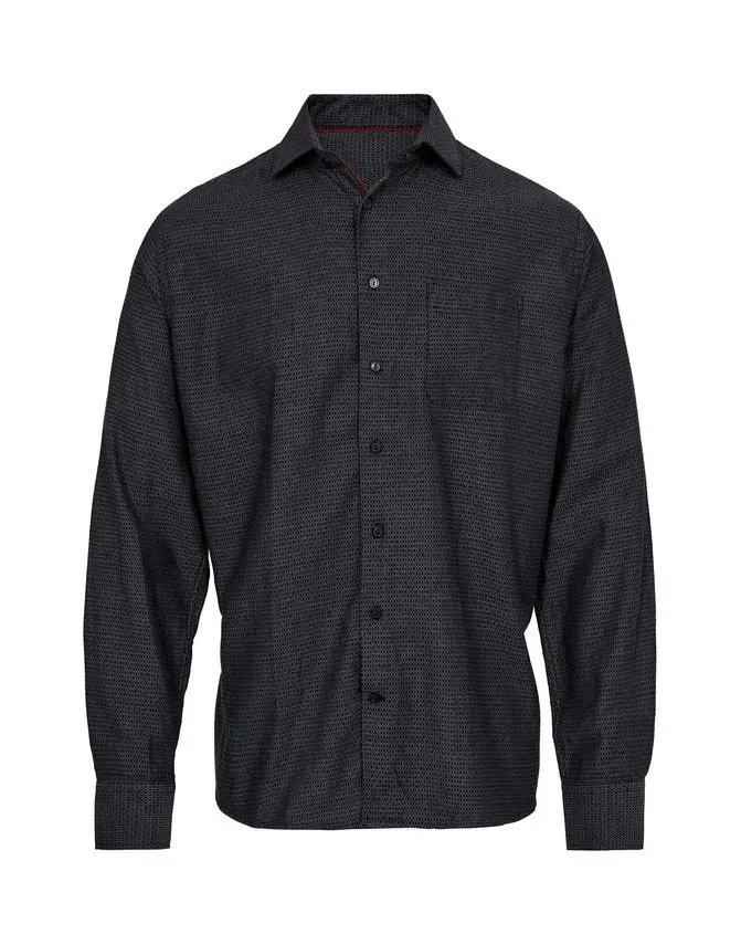 Black Blue Shirt l/s regular fit soft