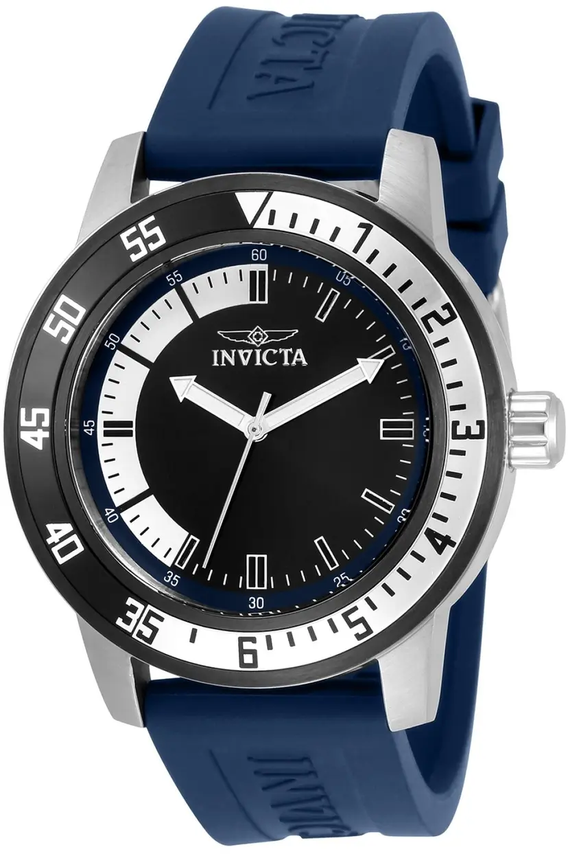 Invicta Invicta Herreklokke 34013 Specialty Sort/Gummi Ø45 mm