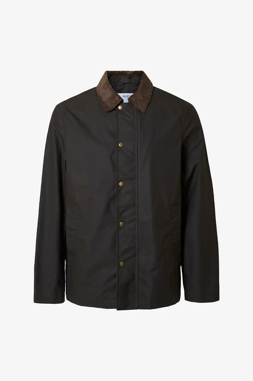 Selected Men Jakke slhWalter Waxed Cotton 2.0 Jkt - Brun