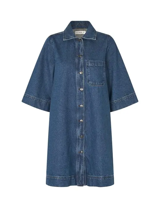 Global Funk Global F - Mera Dress - Mud Stone Wash