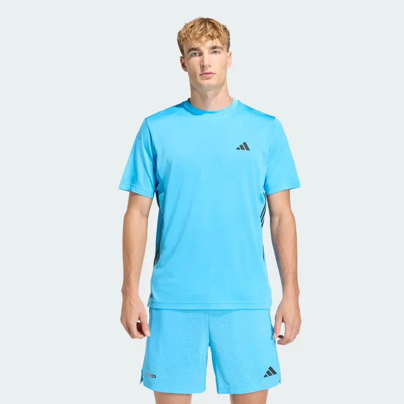 Adidas TECH ESSENTIALS WORKOUT 3 STRIPES T-SKJORTE