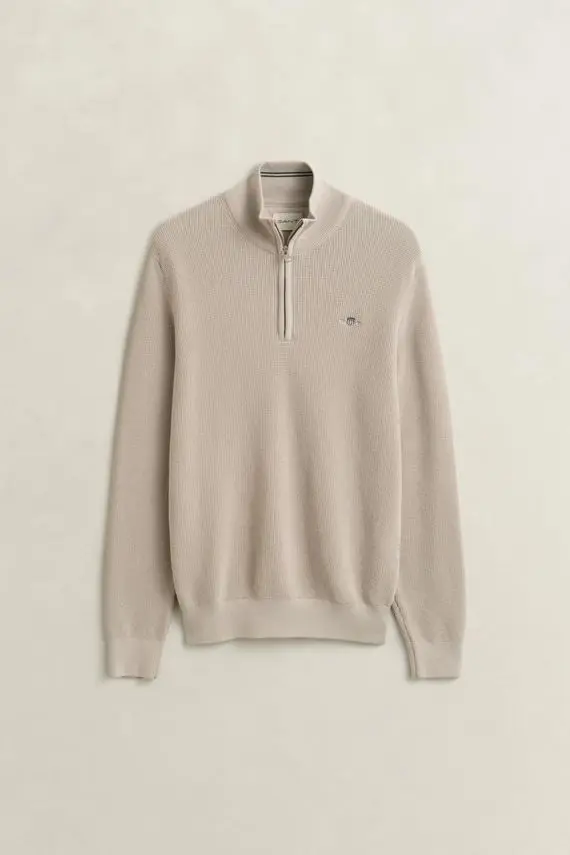 Gant MICRO TEXTURED COTTON HALF ZIP