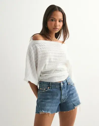 Nelly Nelly - Blå - Low Waist Jeans Shorts