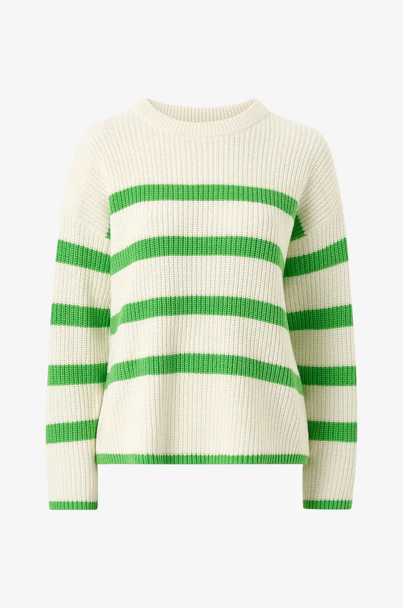 Selected Women Genser slfBloomie LS Knit O-neck - Hvit