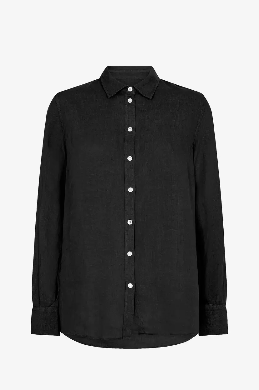 Mos Mosh Skjorte mmKarli Linen Shirt - Svart
