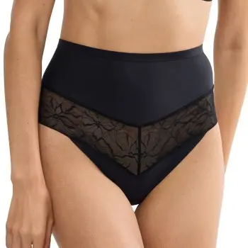 Triumph Truser Comfort Contour Highwaist String Svart Large Dame