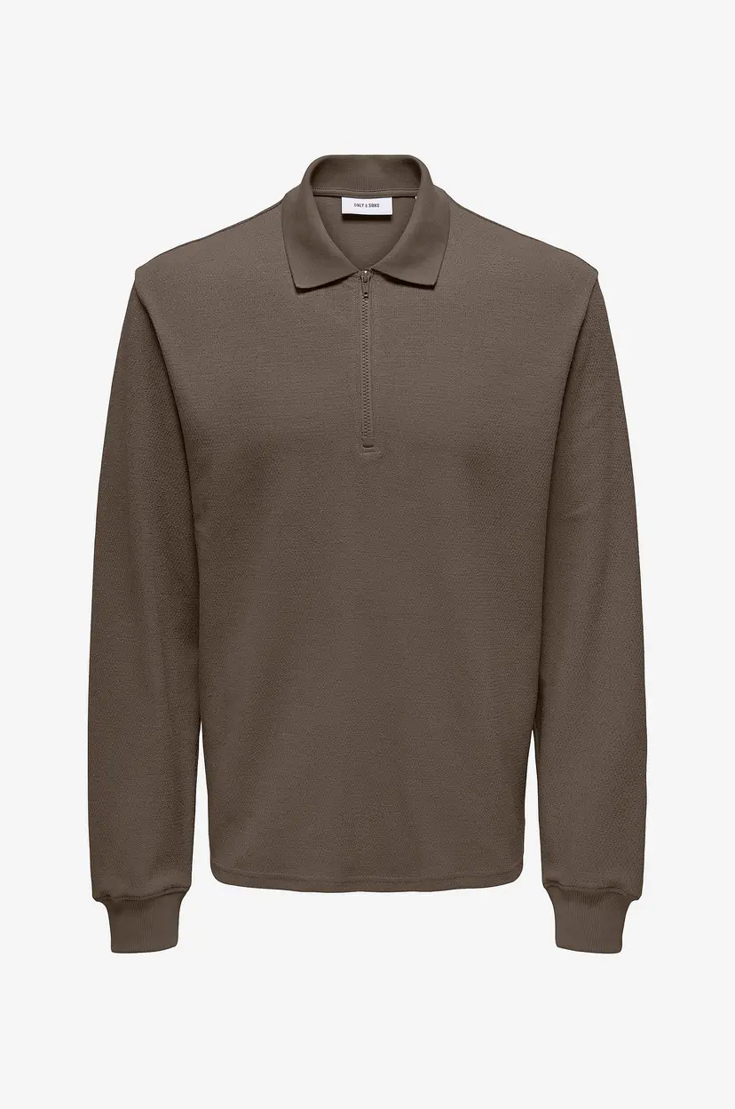 Only & Sons Genser onsTrevor Life Reg LS Polo - Brun