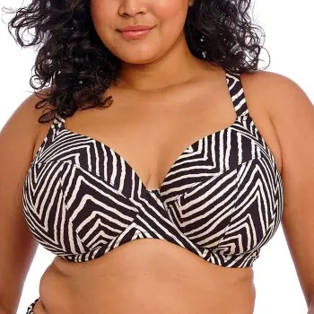 Elomi Elomi Fiji Falls Plunge Bikini Top Svart F 80 Dame