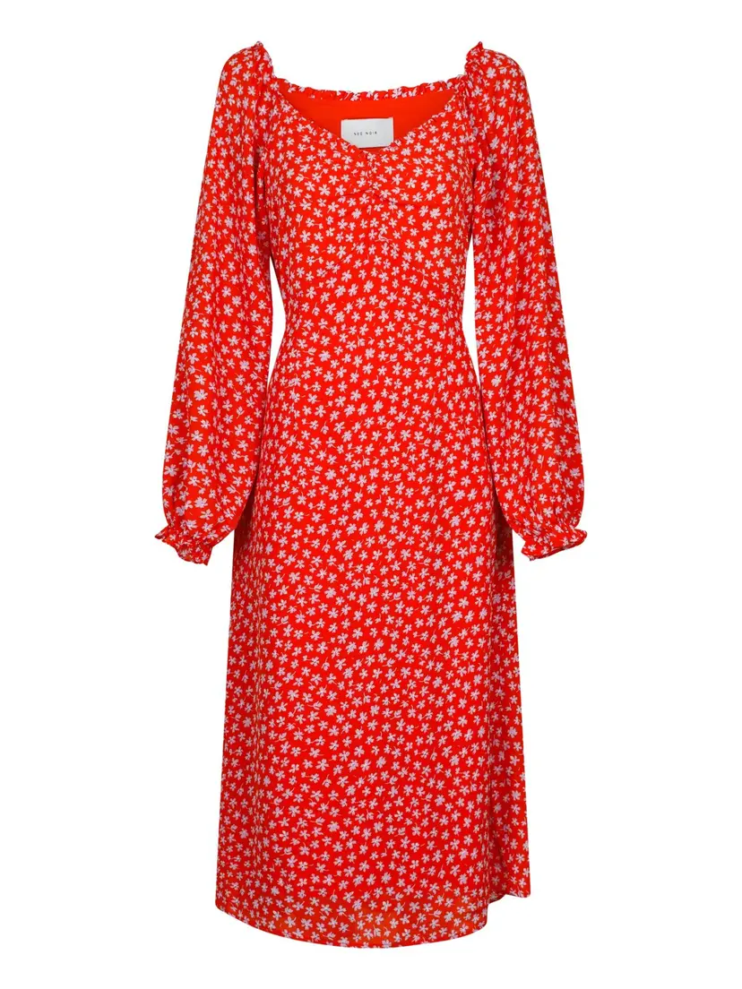 Neo Noir Betty Bright Flower Dress
