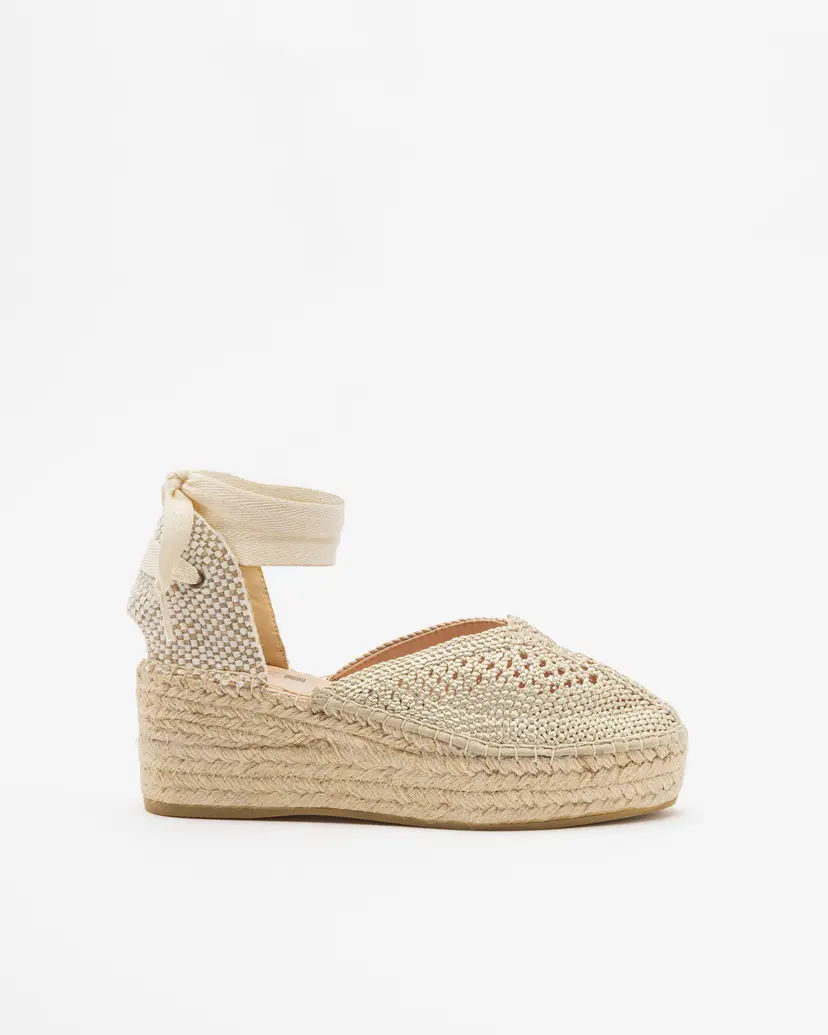 PROF PROF Java 7 Golden Wedge espadrilles