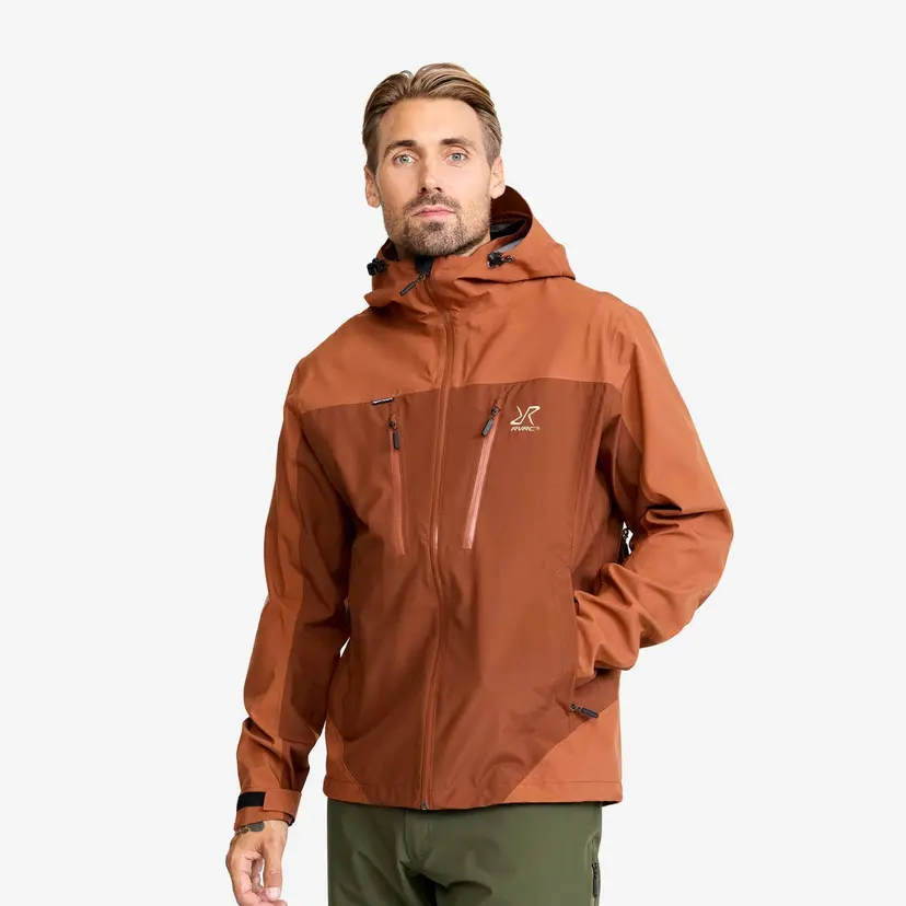 RevolutionRace Silence Proshell 3L Jacket Herre Dusty Orange/Rusty Walnut