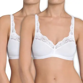 Sloggi Sloggi BH 2P Romance SI BH Hvit A 85 Dame