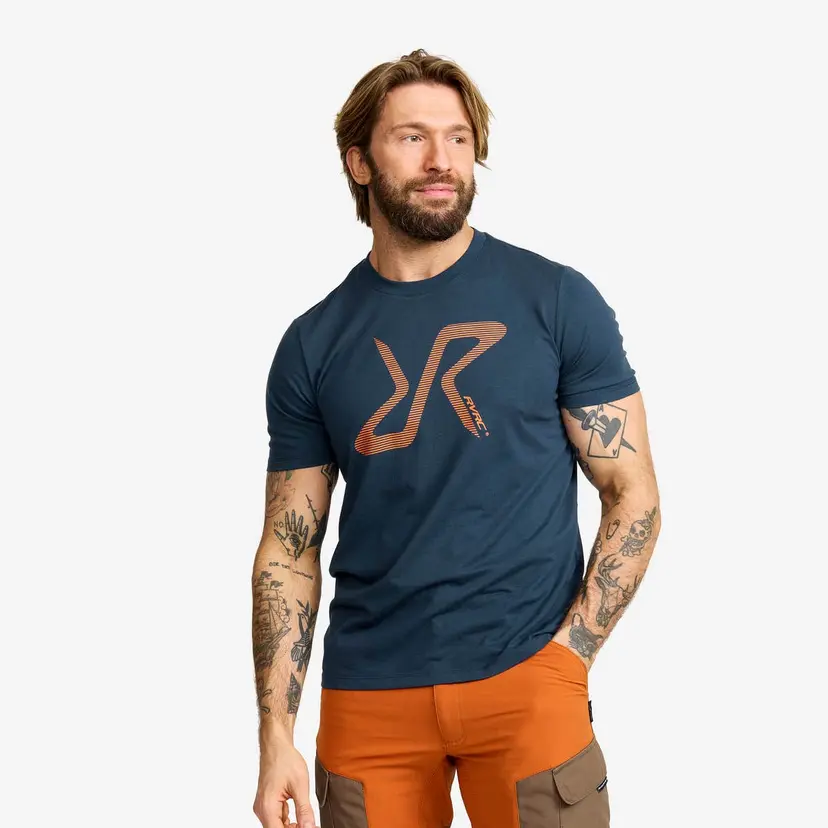 RevolutionRace Easy Graphic Logo T-Shirt Herre Moonlit Ocean