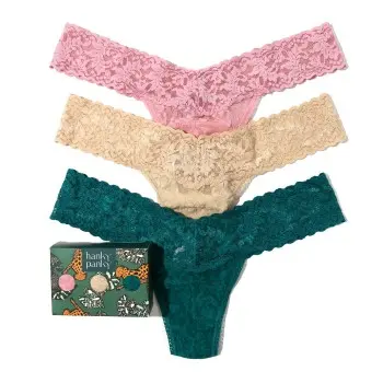 Hanky Panky Hanky Panky Truser 3P Low Rise Lace Thong  D2 Multi-colour-2 nylon One Size Dame
