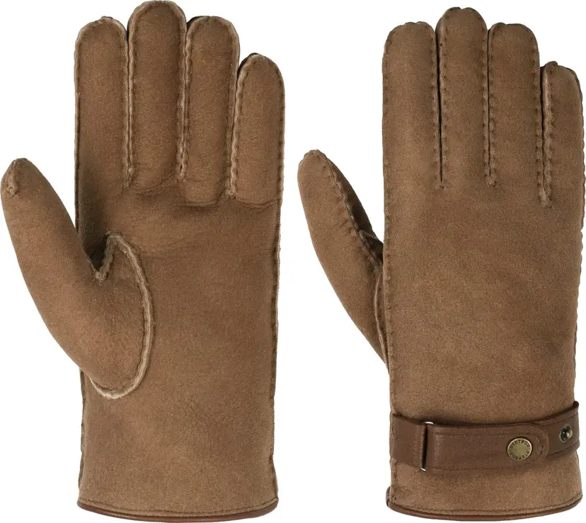 Stetson Stetson Deerskin Lambswool Gloves Brown