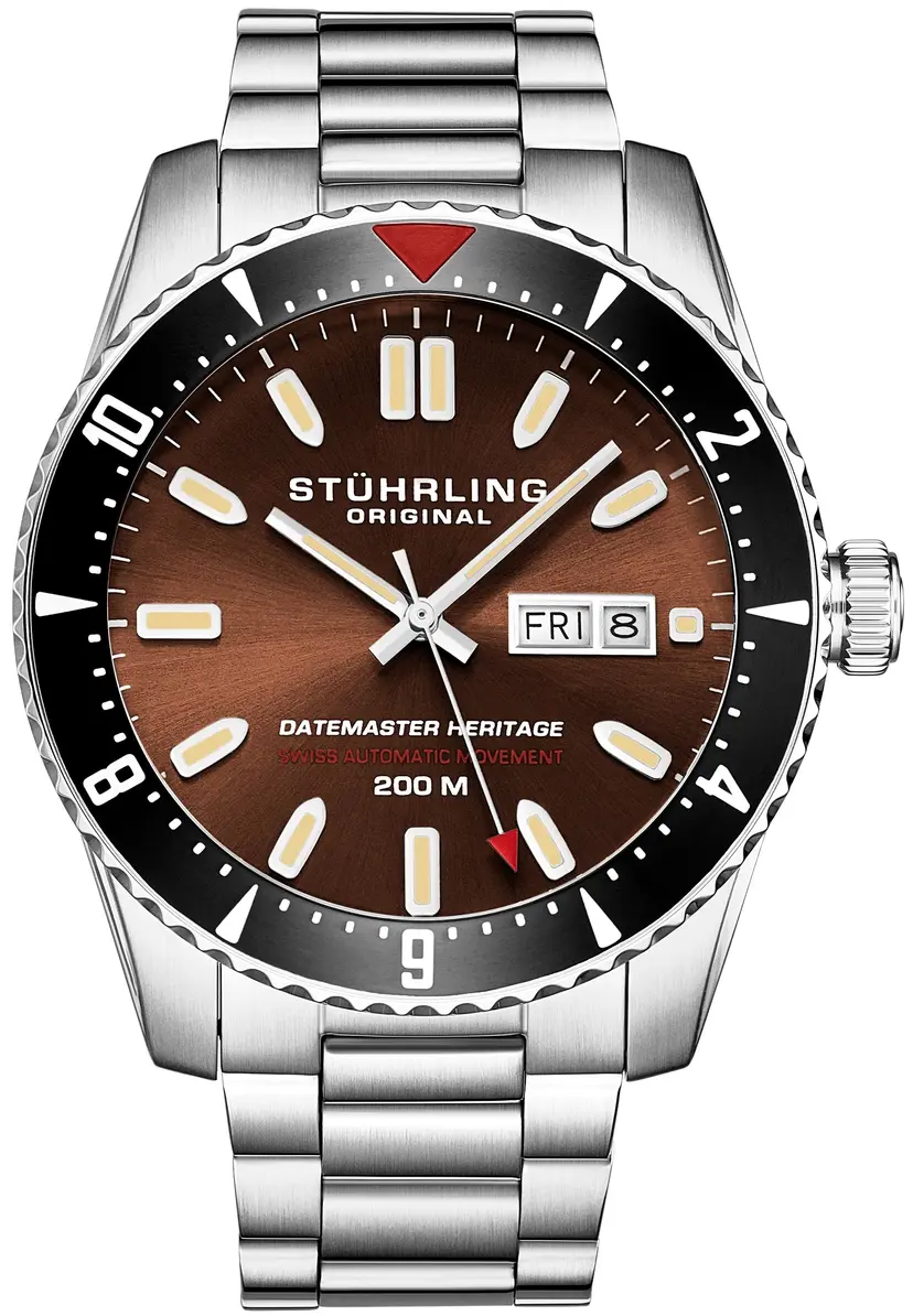 Stührling Original Stührling Original Herreklokke 1004.04 Datemaster Heritage