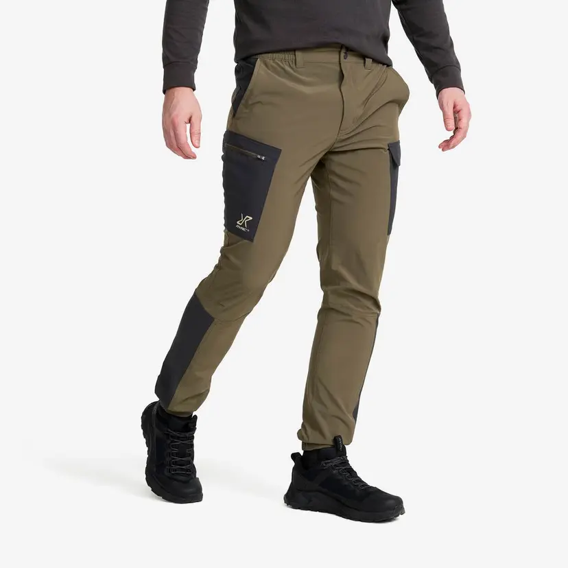 RevolutionRace Verge Stretch Cargo Pants Herre Light Moss Gray/Anthracite