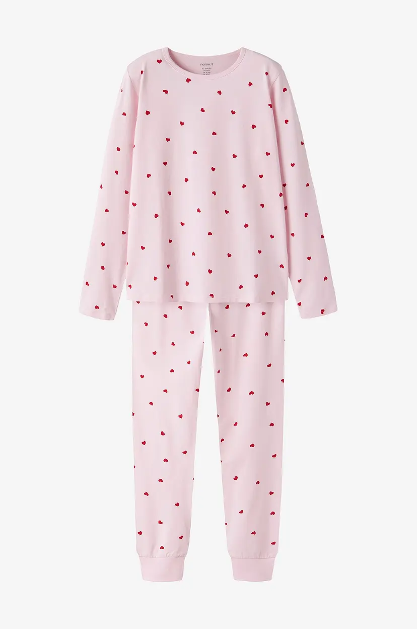 NAME IT Pysjsett nkfNightset Peyote Hearts - Rosa