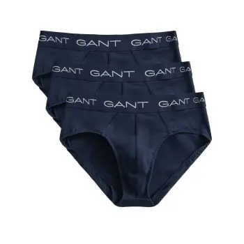 GANT Gant 3P Cotton Stretch Briefs Navy bomull Medium Herre