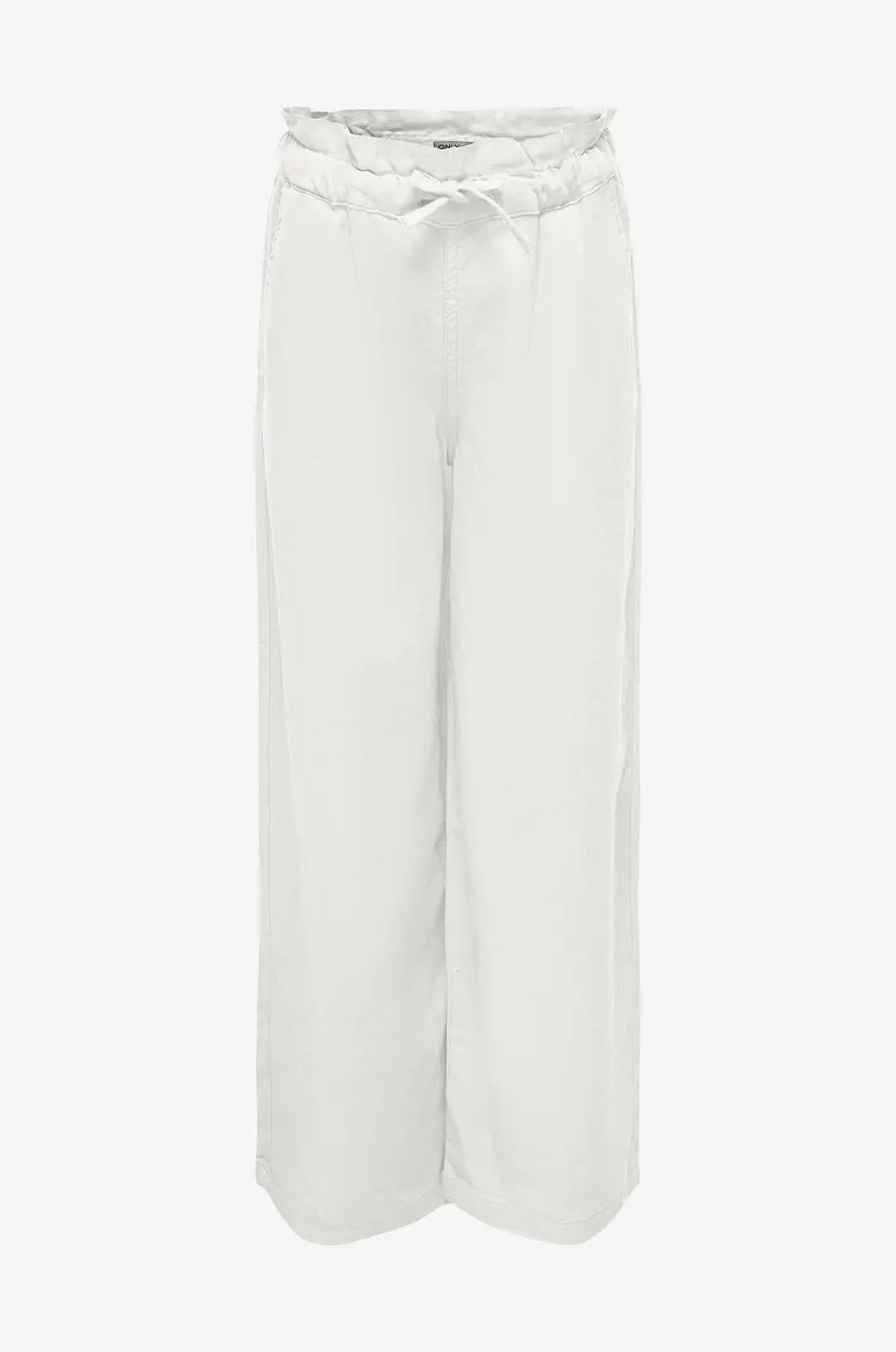 Kids Only Bukser kogCaro PB Wide Linen BL Pant Wvn - Hvit