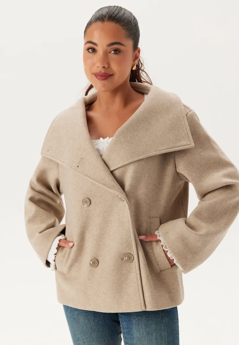 Bubbleroom Ava High Neck Short Coat