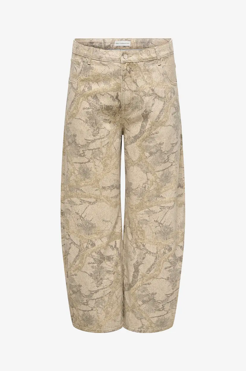 Only Carmakoma Bukser Cartaylor-Banu Hw Camo Barrel Pant - Grå