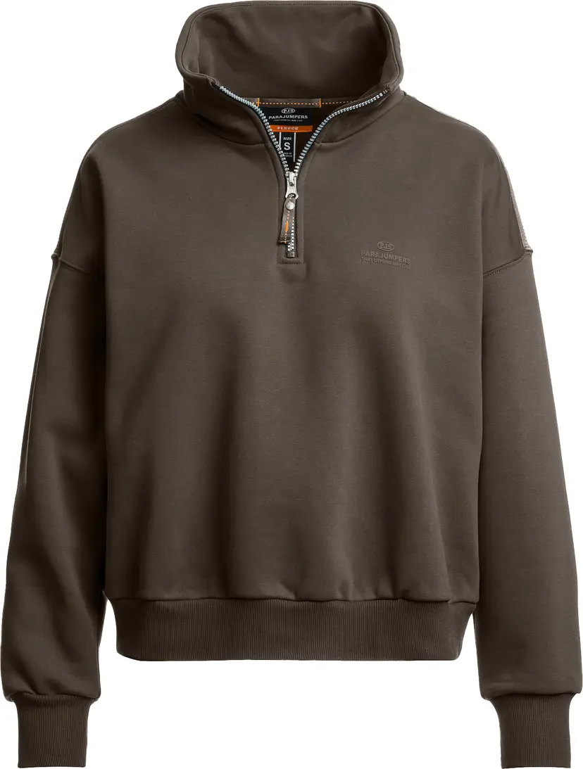 Parajumpers Parajumpers Women's Zendaya Half-Zip Sweat Earth Brown